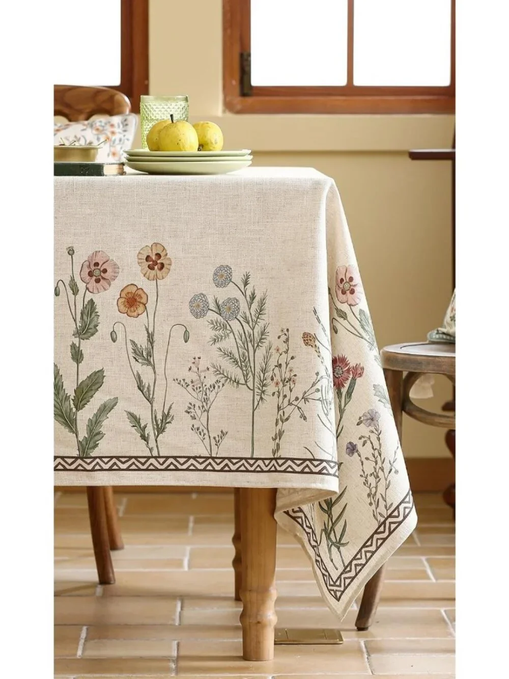 Linen Small Square Tablecloth 55